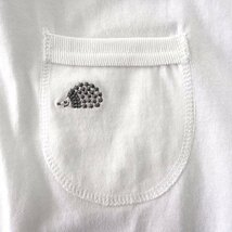 新品 CHUBEI チュウベイ 2024年 春夏 刺繍 バイカラー ポケット 長袖 Tシャツ L 白 【CH1441129_7】 メンズ カットソー ハリネズミ_画像6