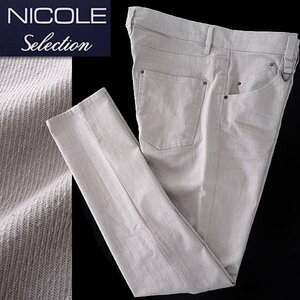  новый товар Nicole Denim способ стрейч 5 карман обтягивающий брюки 44(S) пепел [P27599] NICOLE Selection мужской конический всесезонный 