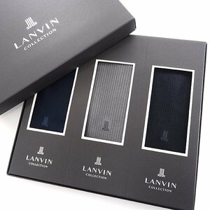  new goods Lanvin collection made in Japan socks 3 point set BOX 25-26cm [3setBOX] LANVIN COLLECTION men's socks gift box 