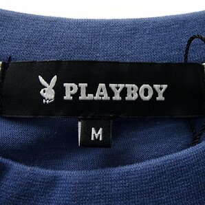 新品 プレイボーイ 24年春夏 プリント カットソー LL 青【41029_78】 PLAYBOY ロンT バニー ロゴ 長袖 コットン Tシャツ メンズの画像9