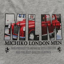 新品 ミチコロンドン 春夏 クラシックカー プリント Tシャツ L グレー【ML9M-T036_GA】 MICHIKO LONDON 半袖 コットン カットソー メンズ_画像5