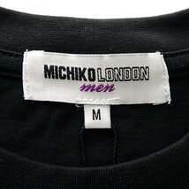 新品 ミチコロンドン 春夏 ロゴ刺繍 ポケット Tシャツ M 黒【ML9M-T034_BK】 MICHIKO LONDON 半袖 コットン カットソー メンズ_画像9