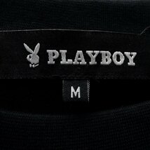 新品 プレイボーイ 24年春夏 バニー ロゴ 刺繍 カットソー LL 黒 【41028_99】 PLAYBOY ロンT ポケT 長袖 ポケット Tシャツ メンズ_画像10