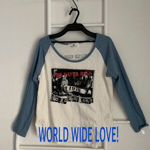 WORLD WIDE LOVE! ◆可愛いカットソー◇used