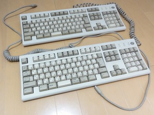 ★ジャンク2枚セット キーテカリ少★IBM PS/2接続 106キーボード 5576-B01 送料無料 