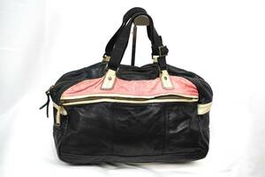  быстрое решение master-piece master-piece сумка "Boston bag" телячья кожа кожаная сумка чёрный черный розовый W40