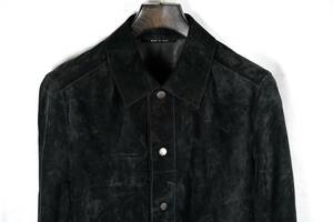 グッチジャパン正規品GUCCI 48 黒 ブラック ブルゾン ジャケット VERA PELLE 牛革 イタリア製 