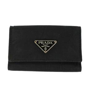 プラダ PRADA キーケース 黒 リモンタナイロン × サフィアーノレザー