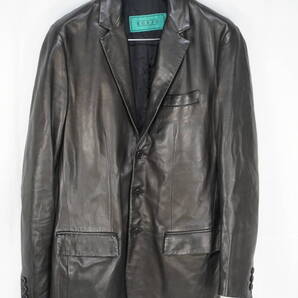 ルッフォ RUFFO ナッパレザージャケット テーラードジャケット 本革 ジャケット シングル 46黒 ブラック