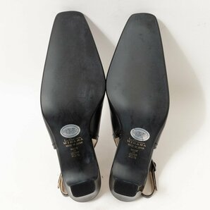 Les Chaussures MIHAMA ミハマ ハイヒールパンプス バックベルトシューズ 23.5cm 日本製 レザー ブラック 黒 キレイめ エレガンス 婦人 靴の画像9