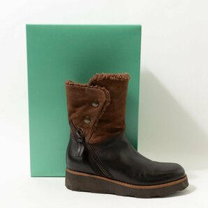 【1円スタート】Clarks クラークス Okemo Sienna 26110732 ミドルブーツ レザーシューズ 23.0cm 本革 ブラウン 茶系 カジュアル レディースの画像1