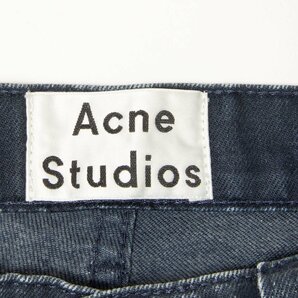 Acne studios アクネ ストゥディオズ カラーデニムパンツ ストレッチジーンズ ボタンフライ ベーシック カジュアル 紺 30 イタリア製の画像7