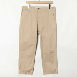 【1円スタート】visvim ビスビム CAMUS BRACES PANTS チノパン 裾ダブル ボトムス ボタンフライ カジュアル 綿100％ ベージュ L 日本製