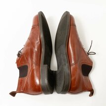 SUSAN WAUREN ブラウン レザー 革靴 シューズ ゴア レースアップ 紐靴 チャッカブーツ ドレスカジュアル プレーントゥ 紳士 メンズ 25.5cm_画像5