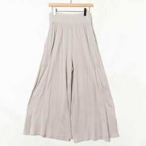 three dots Three Dots wide pants easy plain waist rubber XS size cotton 100% cotton gray ju beautiful . casual 