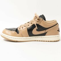 【1円スタート】NIKE ナイキ DC0774-201 AIR JORDAN 1 エア ジョーダン 1 ローカットシューズ スニーカー ブラック ブラウン 24cm レザー_画像2