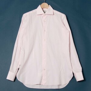 メール便◯ UNITED ARROWS SOVEREIGN ユナイテッドアローズ ソブリン サイズ39 長袖 シャツ ワイドカラー 桃色/ピンク メンズ 紳士 春夏