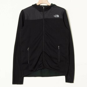 【1円スタート】THE NORTH FACE ノースフェイス NT61788 ナイロンフリースフーディ パーカー 秋冬 ストレッチ アウトドア 黒 M 軽量 メンズ