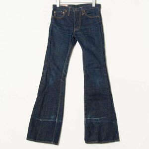 [1 jpy start ]Lady EDWIN Edwin 1910 bell bottom Denim pants jeans Vintage Old classical blue indigo 30