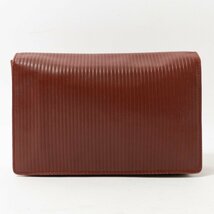 【1円スタート】GIORGIO ARMANI Valextra ジョルジオアルマーニ ヴァレクストラ クラッチバッグ セカンドバッグ ポーチ ブラウン レザー_画像2