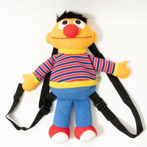 SESAME STREET セサミストリート リュックサック キャラクターバッグ ぬいぐるみ 合成繊維 オレンジ ブルー カジュアル アーニー 男女兼用