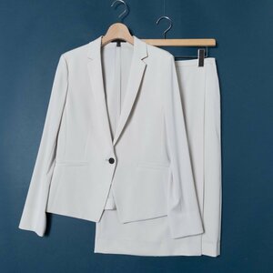 iCB I si- Be setup suit jacket tight skirt plain shoulder pad none 11 polyester white beautiful . formal 