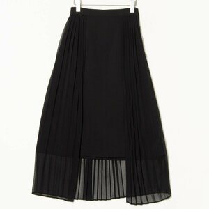 [1 jpy start ]CLANEklane pleat Layered skirt bottoms cotton stretch / polyester femi person simple black black plain 2