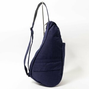 【1円スタート】良品 Healthy Back Bag ヘルシーバックバッグ ショルダーバッグ 斜め掛け ワンショルダー ネイビー 合成繊維 無地 鞄