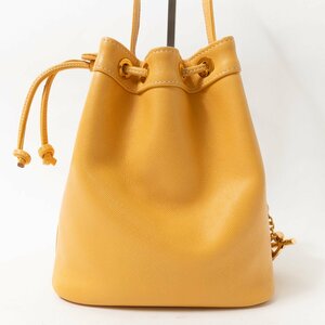 YURIE NITANI lily enitani shoulder .. bag tote bag bag yellow color yellow simple leather plain casual stylish lady's woman woman 