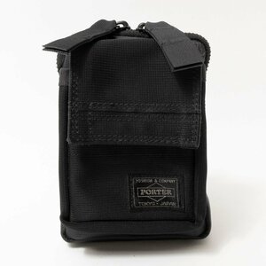 [1 jpy start ]PORTER Porter Yoshida bag made in Japan PRISMp rhythm pouch belt bag nylon black black military taste 