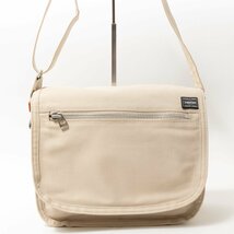 【1円スタート】PORTER GIRL ポーターガール 吉田カバン 日本製 NAKED ネイキッド ショルダーバッグ 斜め掛け コットンサージ ベージュ_画像1