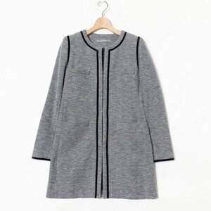 theory luxe theory ryuks no color coat outer outer garment shoulder pad entering 38 cotton 100% cotton navy navy blue beautiful . formal woman clothes 