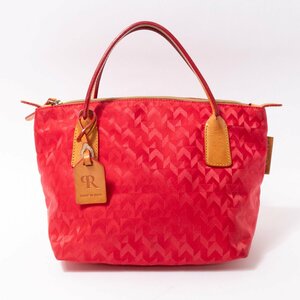[1 jpy start ]ROBERTA PIERI Roberta pieliTATAMI Italy made handbag handbag Mini tote bag woman bag nylon leather red red 