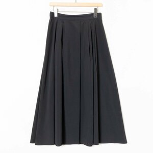 UNTITLED Untitled flair длинная юбка одноцветный задний Zip 3 полиэстер 100% черный чёрный красивый . casual простой 