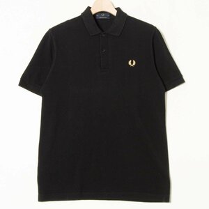  mail service 0 FRED PERRY Fred Perry size 40 short sleeves pull over polo-shirt cotton 100% black / black men's tops casual 