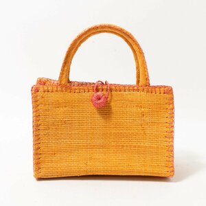 agnes b. VOYAGE ハンドバッグ アニエスベー ミニバッグ オレンジ系 カジュアル 手持ち 籠バッグ 可愛い bag 鞄 婦人 レディース サザビー