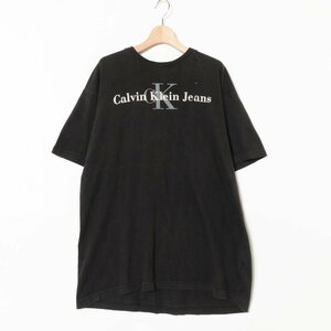 Calvin Klein Jeans カルバンクライン ジーンズ ロゴ Tシャツ 半袖 Lサイズ 綿100% コットン ブラック 黒 カジュアル メンズ 春夏