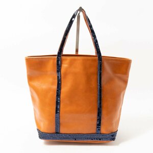 [1 jpy start ]vanessabruno Vanessa Bruno tote bag bag tea color Brown leather cow leather France made spangled pretty woman 