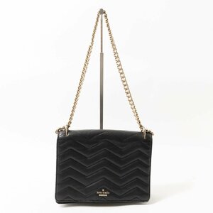 [1 jpy start ]kate spade NEW YORK Kate Spade New York shoulder bag black black silver synthetic leather quilting bag bag 