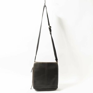 [1 иен старт ]LANVIN COLLECTION Lanvin коллекция сумка на плечо черный чёрный кожа натуральная кожа сделано в Японии мужской наклонный .. место хранения большое количество сумка 