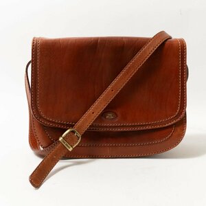 THE BRIDGE The Bridge shoulder bag Brown tea all leather original leather Italy made lady's diagonal .. simple casual bag bag 