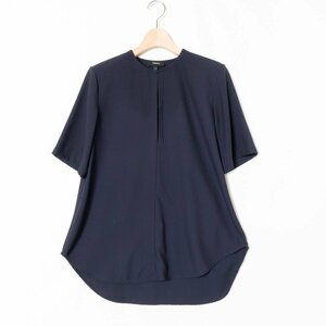  mail service 0 Theory theory blouse thin plain tops cut and sewn S size polyester 100% navy navy blue beautiful . casual spring summer 