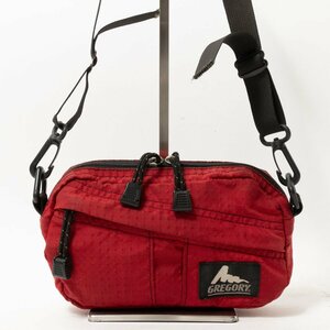 [1 иен старт ]GREGORY Gregory USA производства America производства posibru карман S сумка на плечо сумка красный старый Logo синтетическое волокно уличный 
