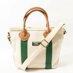 [1 иен старт ]L.L.Bean L e рубин n2WAY сумка на плечо большая сумка Brown слоновая кость зеленый парусина кожа bag сумка 