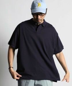 The DUFFER of ST.GEORGE　BIG POLO:T/C カノコオーバーサイズ ポロシャツ 半袖 カジュアルシャツ