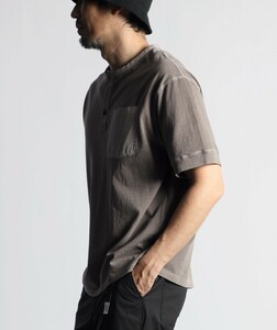 The DUFFER of ST.GEORGE　PIGMENT DYE HENLEY TEE：ピグメント加工 ヘンリーネック Tシャツ カットソー