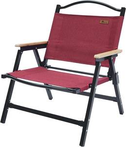 アウトドア チェア ローチェア キャンプ ロースタイルチェア イス 折りたたみ 椅子 M-2421（ワインレッド）