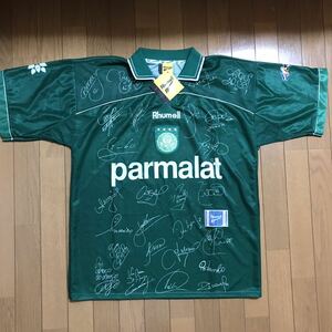 パルメイラス1999年リベルタドレスプリントサインサッカーユニフォームPalmeiras Rhumell 