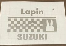 送料無料　色変更可能　ラパン　スズキ　給油口　ステッカー カー 車 SUZUKI かわいい 黒色1枚_画像8