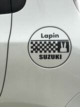 送料無料　色変更可能　ラパン　スズキ　給油口　ステッカー カー 車 SUZUKI かわいい 黒色1枚_画像1